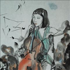 拉大提琴的女子
