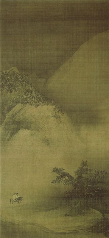 318,国画,国画山水,梁楷,《雪景山水图》