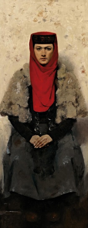 318,318艺术,郭润文,油画,《姑丽胡玛尔的肖像》