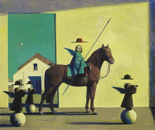 318,318艺术,刘野,油画,《马匹与骑士》