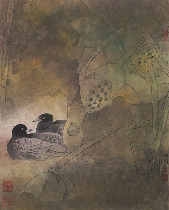 318,318艺术,陈湘波,国画,国画花鸟,《荷塘倩影》