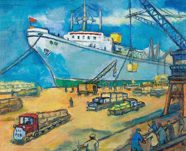 关良,油画,当代艺术,原创艺术,艺术收藏,318艺术,《上海滩》