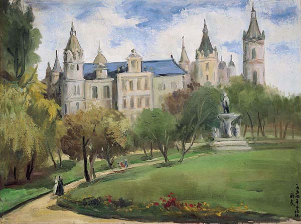 关良,油画,当代艺术,原创艺术,艺术收藏,318艺术,《德国风景》