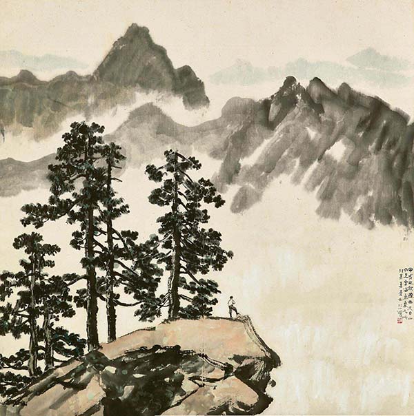 徐悲鸿,油画,国画,艺术收藏,318,318艺术商城,《云海——天目山》