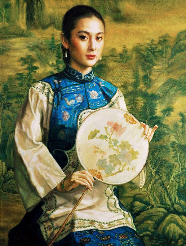 陈逸鸣,油画,当代艺术,原创艺术,艺术收藏,318,318艺术,《女子与山水》