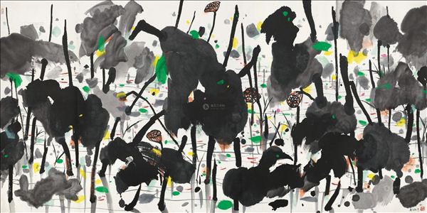 318,318艺术,艺术品网站,艺术品交易,吴冠中,油画,《荷塘》